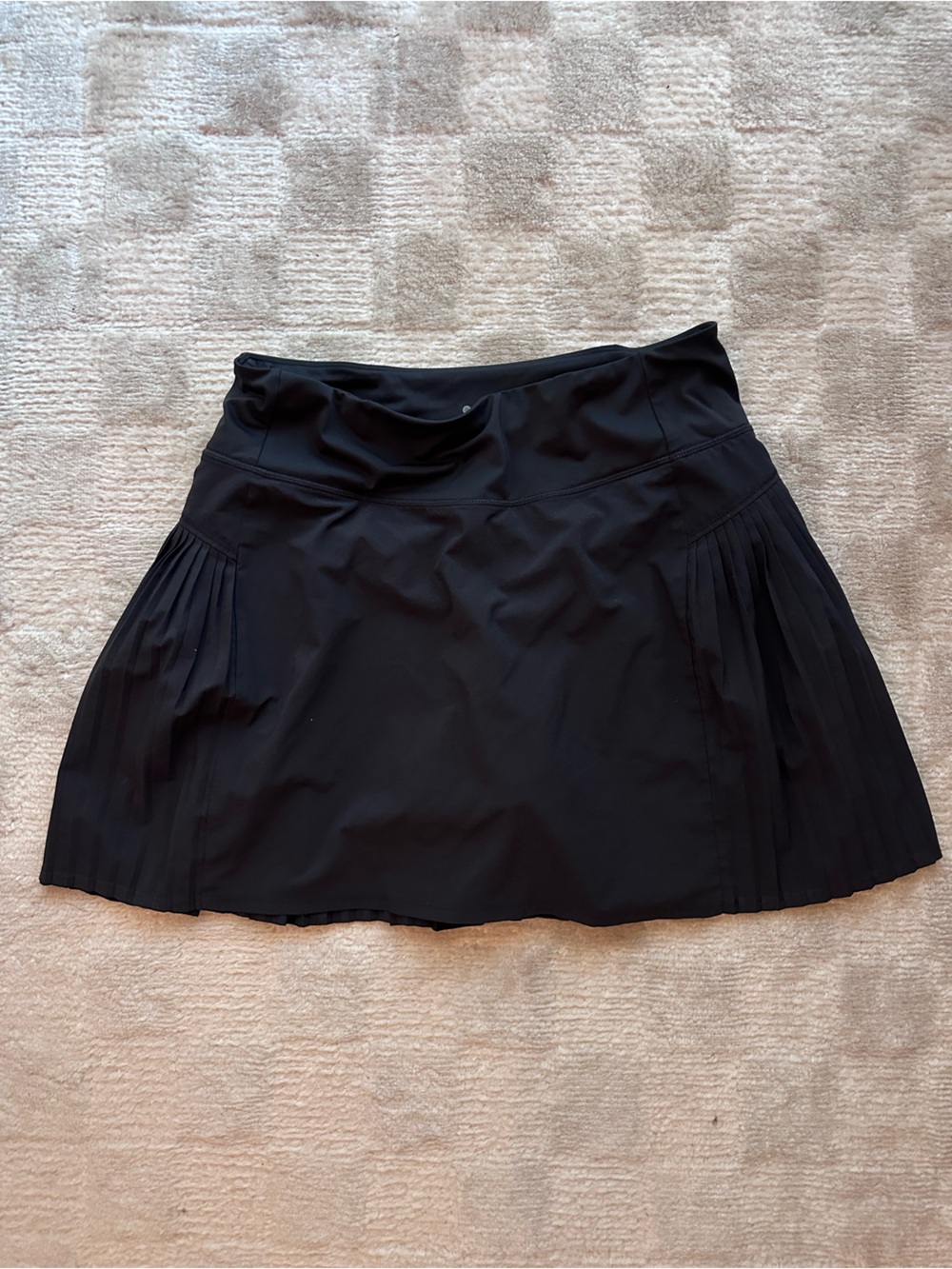 Athleta Black Pleated Mini Skirt